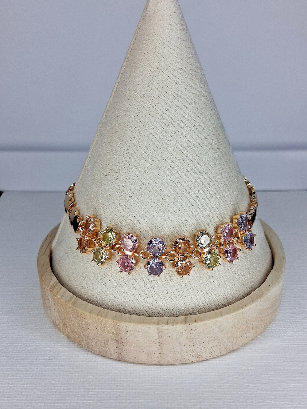 Rose Gold Multicolor Tennis Bracelet